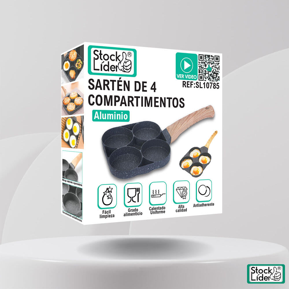 Sartén de 4 compartimentos